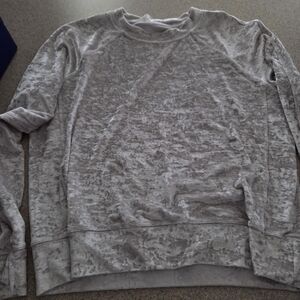 Silver Crushed Velvet Lululemon Shirt